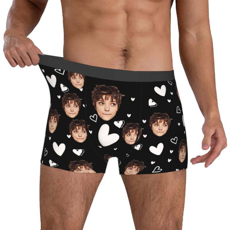 ハート 写真入り 顔絵 メンズ 下着 パンツ オーダーメイド