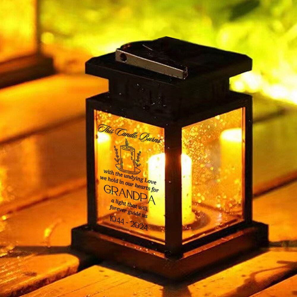 Personalized Solar Retro Night Light Memorial Gift Garden Chandelier for Christmas