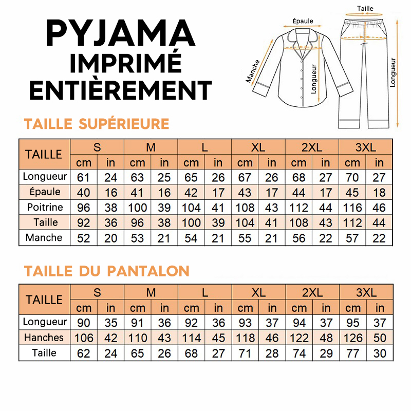 Pyjama personnalisé Photos personnalisées de vos proches Conception de cœur chaleureux Cadeau parfait pour les couples
