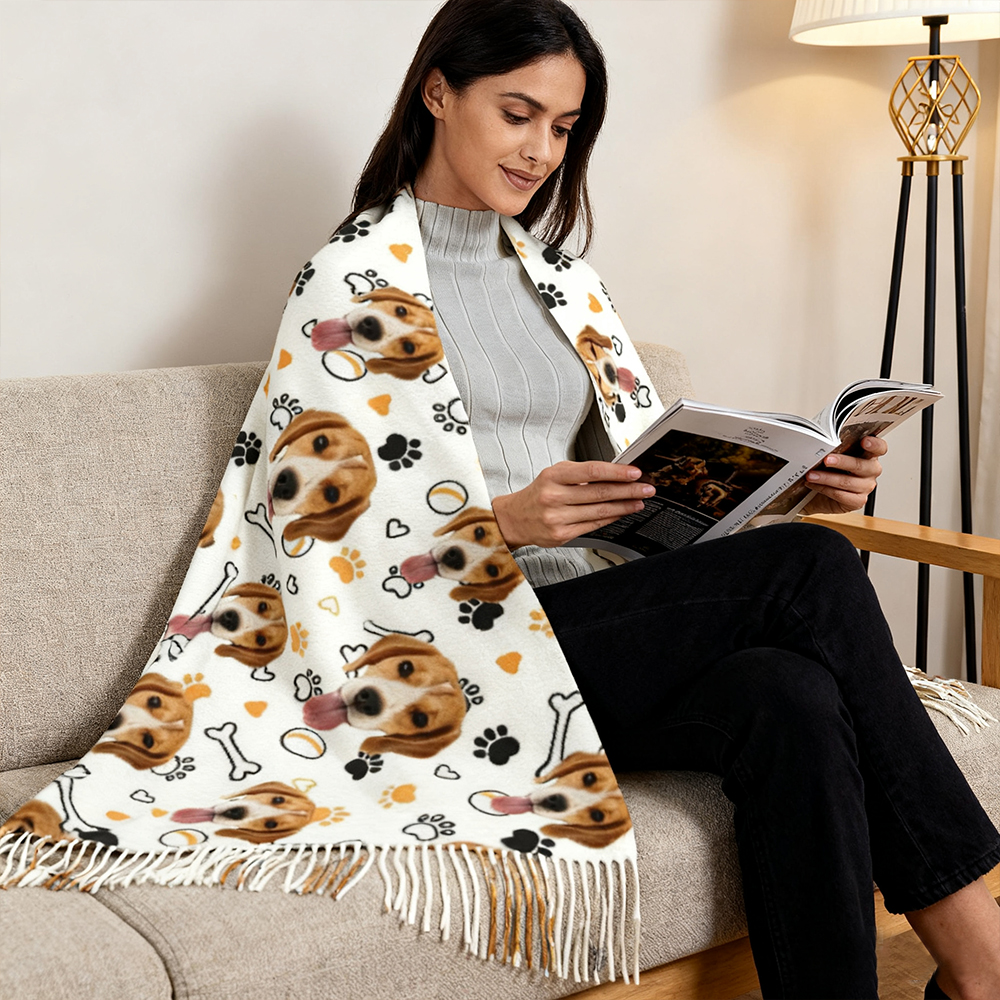 Bufanda personalizada con foto: regalo de cumpleaños práctico y bonito para dueños de mascotas.