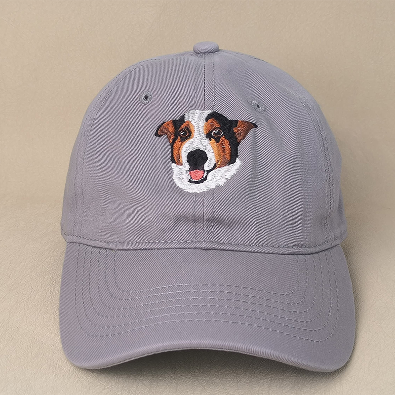 Personalisierte Kappe individuell bestickt Haustier Kopf Farbe Foto Adorable Geschenk für Tierliebhaber