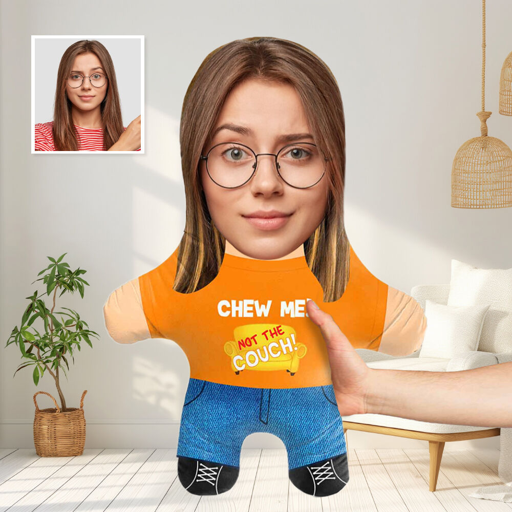 Custom Face Pillow Chew Me Creative Gift Dog Toy for Pet Lover