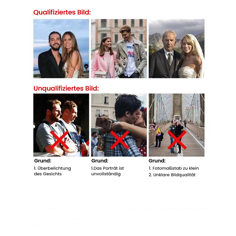 Personalisierte Gray Herren-Foto-Geldbörse