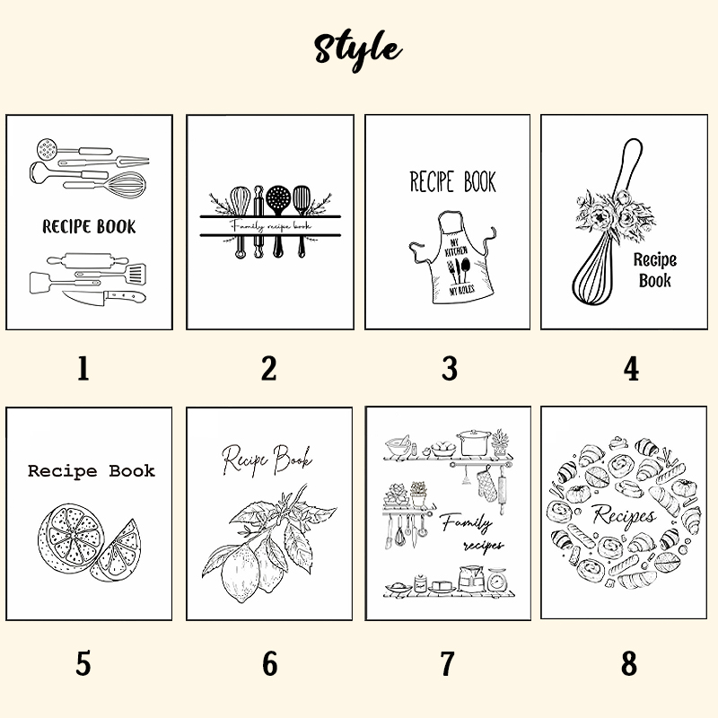 名前 文字入れ 料理 レシピ ノート レシピ帳 カスタマイズ