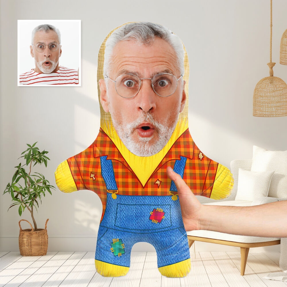 Custom Face Pillow Scarecrow Pillow Add Photo Creative Gift for Him