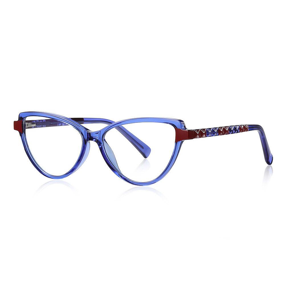 Pansy Cat Eye Blue Glasses