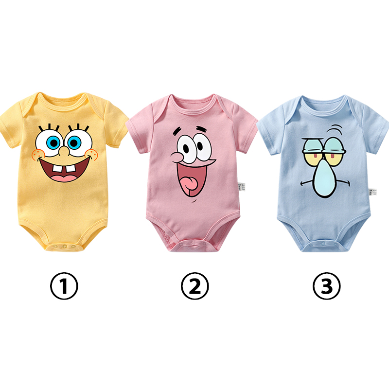 Body de bebé personalizado con diseño de Bob Esponja y un personaje adorable, regalo creativo para baby shower y nueva mamá