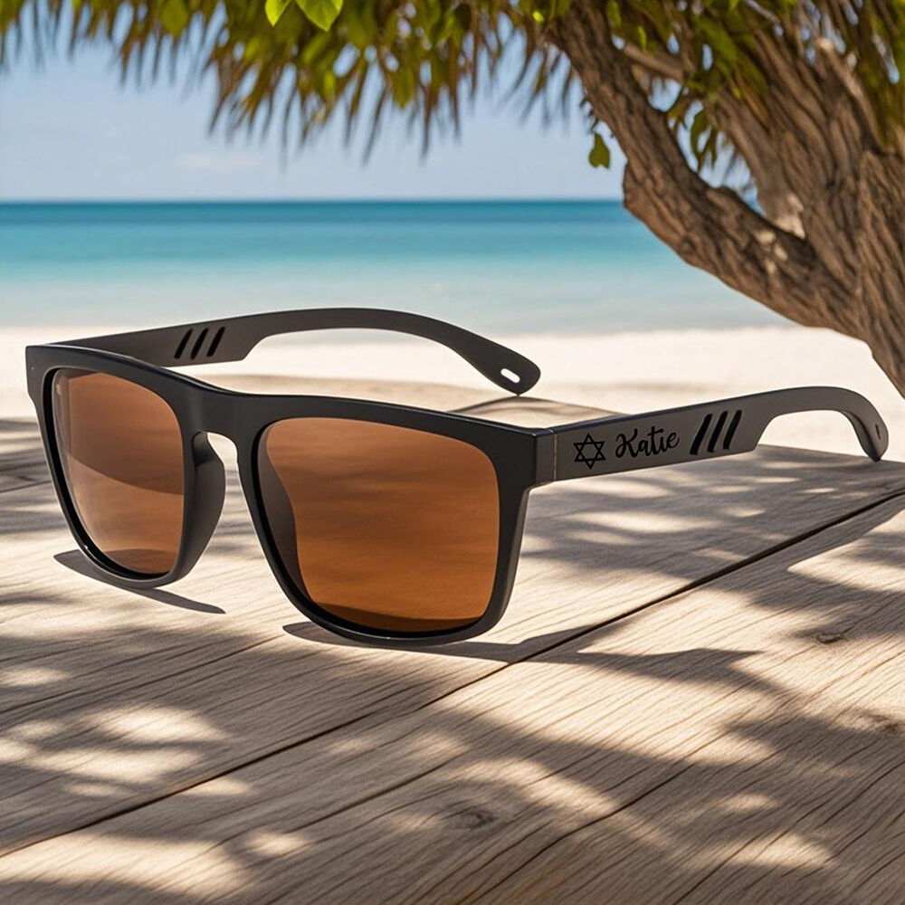 Custom Sunglasses with Name Wooden Frame High Quality Glasses Gift for Friends