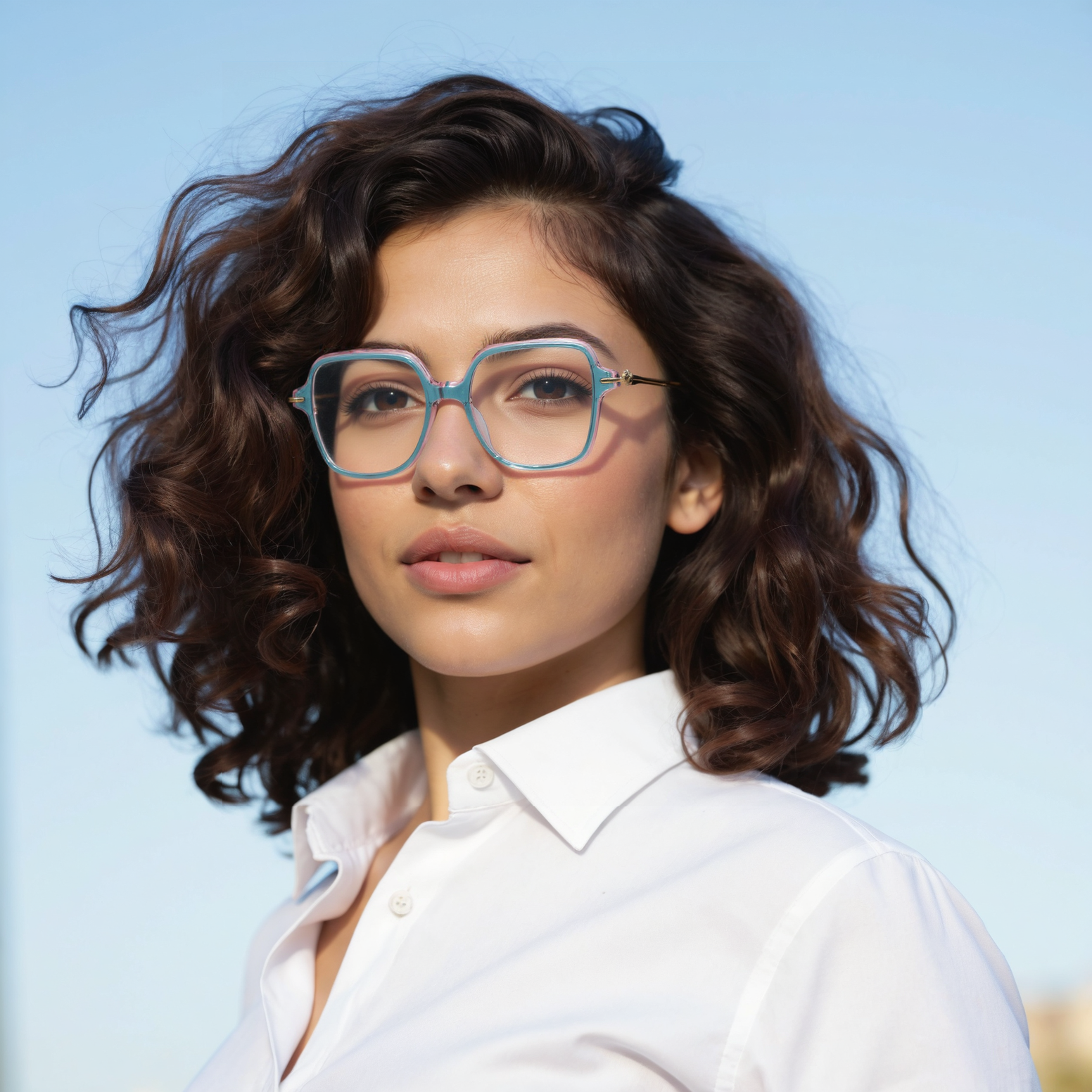 Wallace Geometric Green Glasses