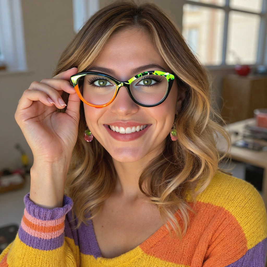 Occhiali da Vista Burnell Cat Eye Arancione