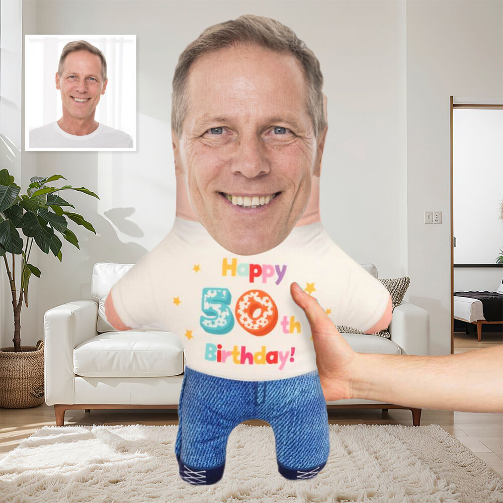 Coussin Oreiller personnalisé « Joyeux 50e anniversaire»