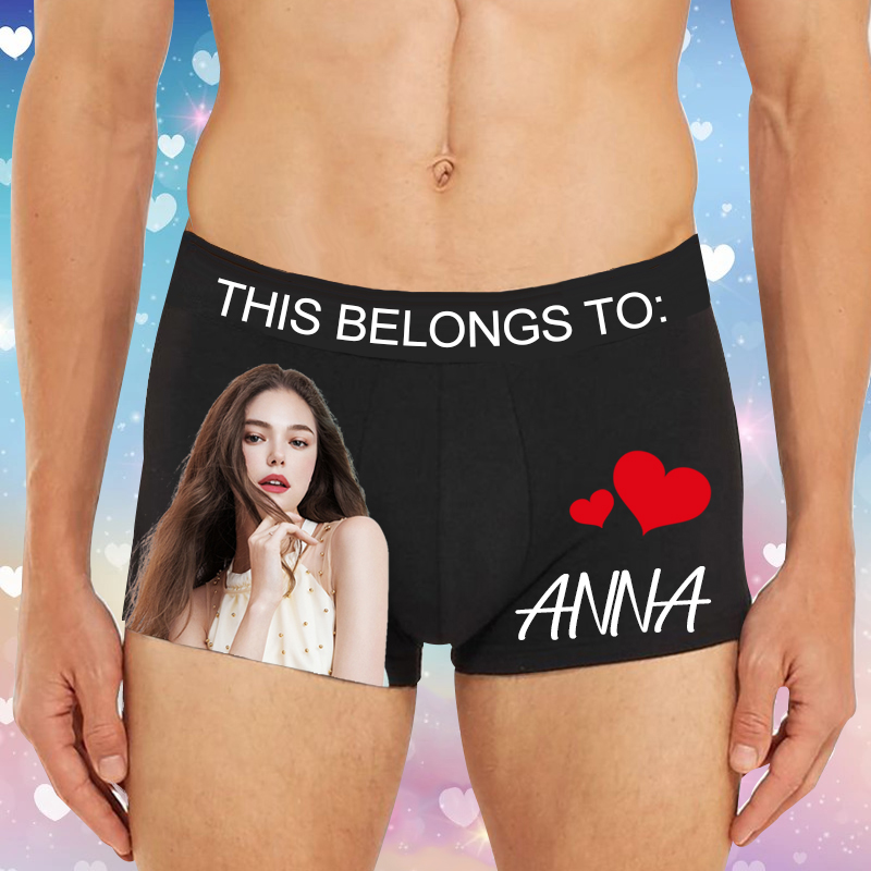 Calzoncillos bóxer para hombre personalizados con nombre y foto. Un regalo genial para él
