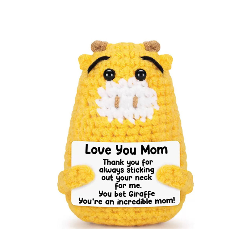 Handmade Crochet Giraffe Positive Doll Best Gift for Mom