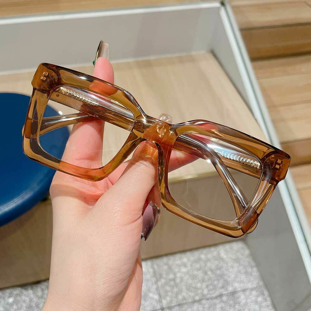 Steward Square Orange Glasses