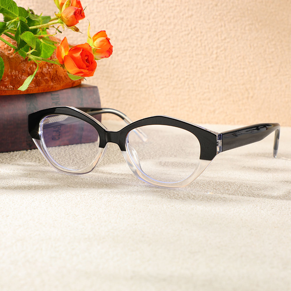 Lunettes de Vue Bobby Ovale Noir Transparent 