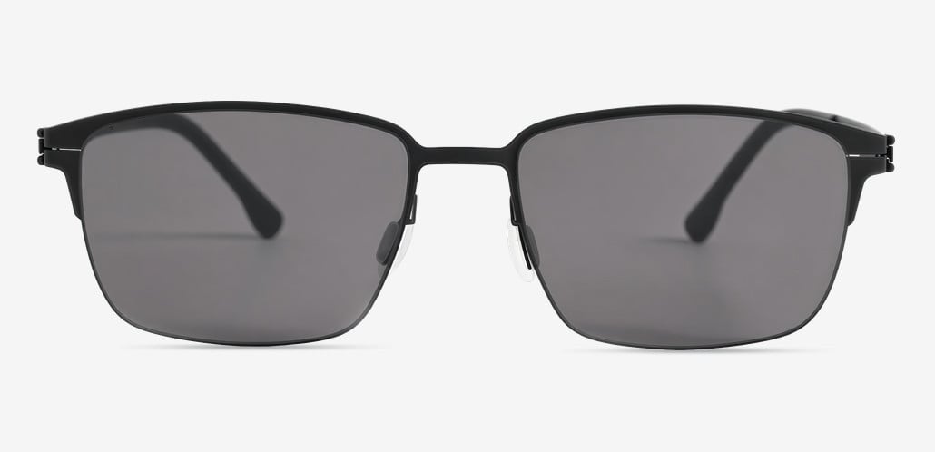 Adela Black Rectangle Sunglasses