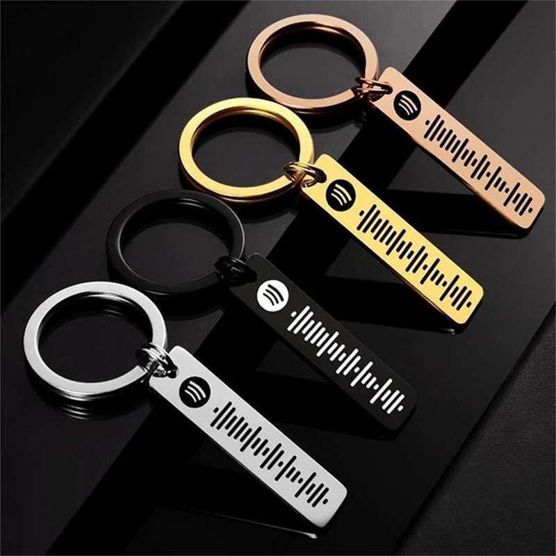 Scannable Spotify Code Custom Music Song Keychain for Boyfriend
