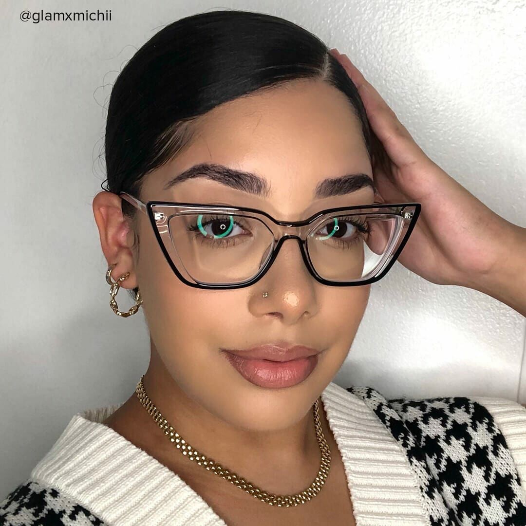 Elsa Cat Eye Schwarze Brille