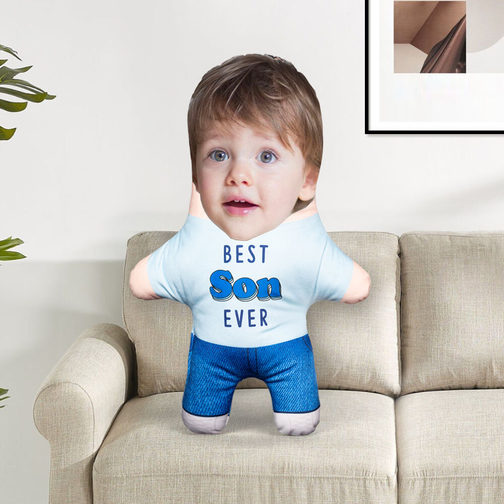 Coussin de visage personnalisé "Best Son Ever" Idée de coussin photo Cadeau pour fils