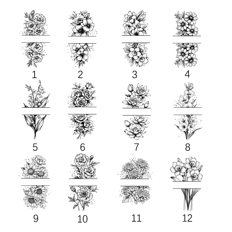 Personalisierte Leggings Individuell blühende Geburtsmonat Blume und Name Design Exquisite Geschenk für Frauen