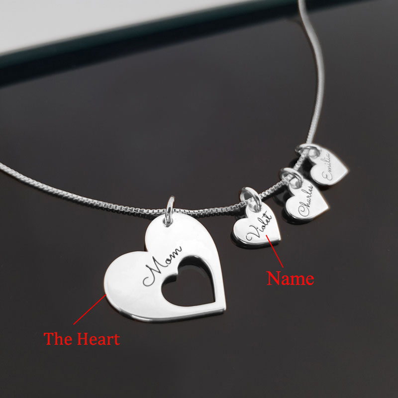 Personalized Necklace for Mom with Kids Names as Mother's day Gift