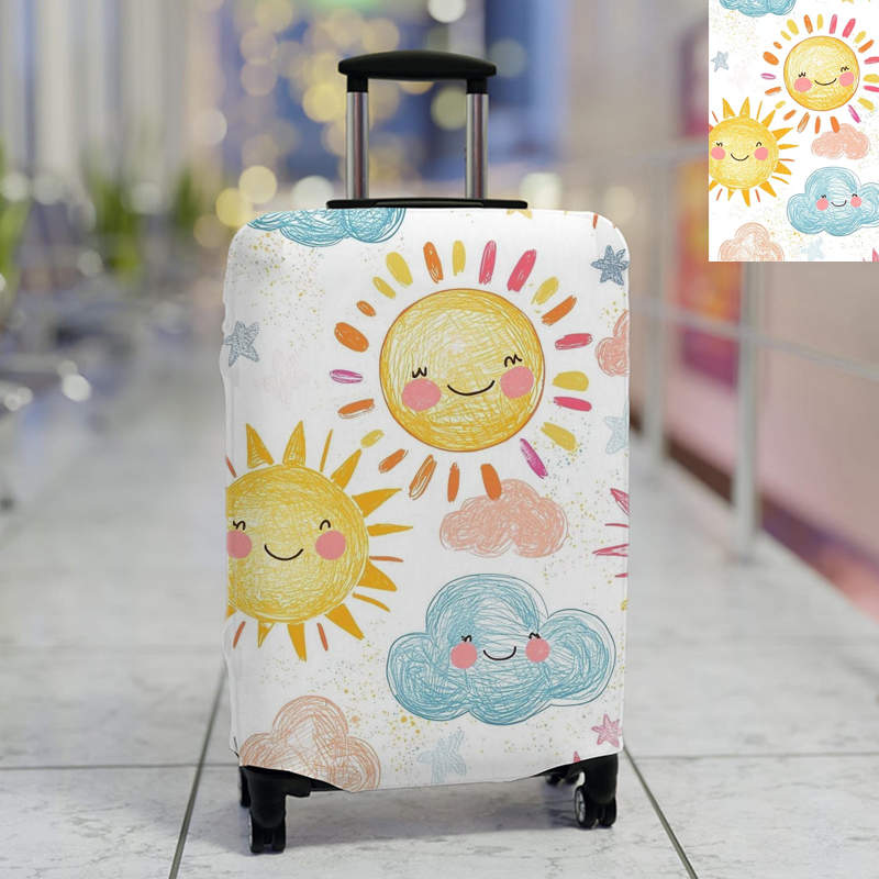 Personalized Luggage Cover Custom Made with Children's Drawings and Photos Fun Gifts for Kids
