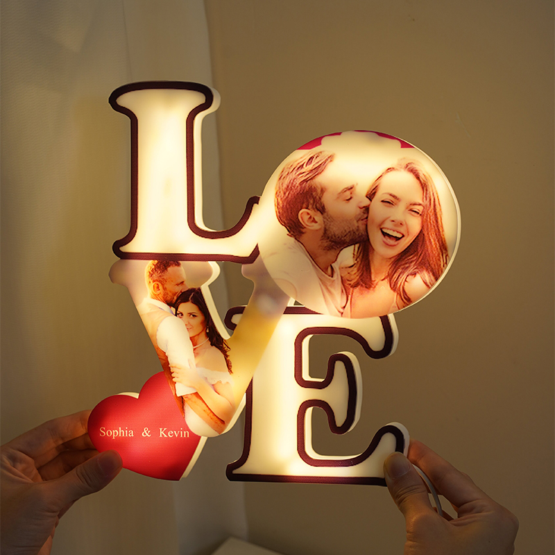 Luz de noche con imagen personalizada: un hermoso regalo para parejas que aman