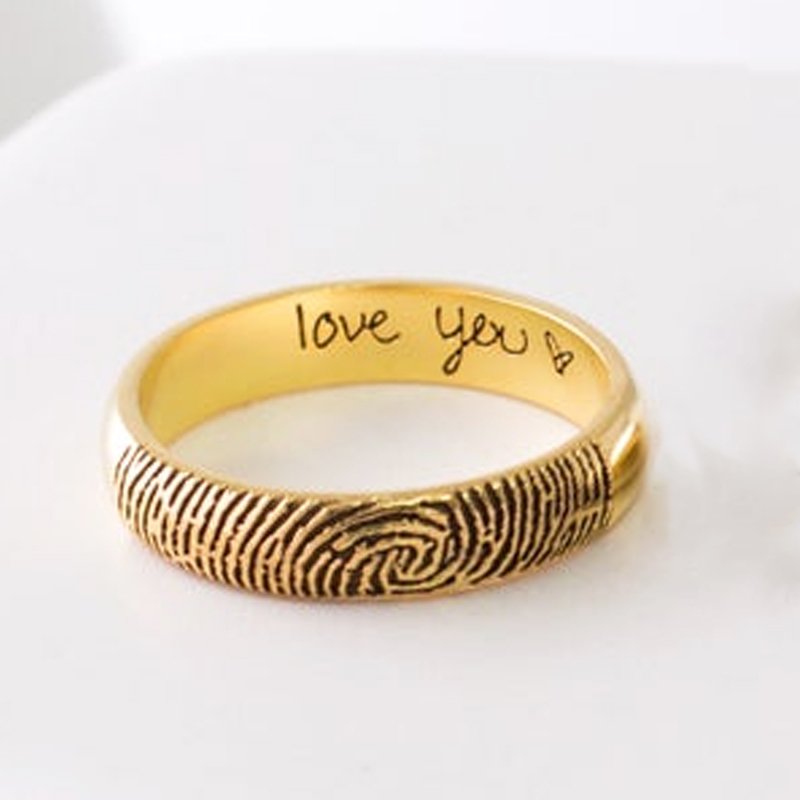 Personalized Actual Fingerprint Ring