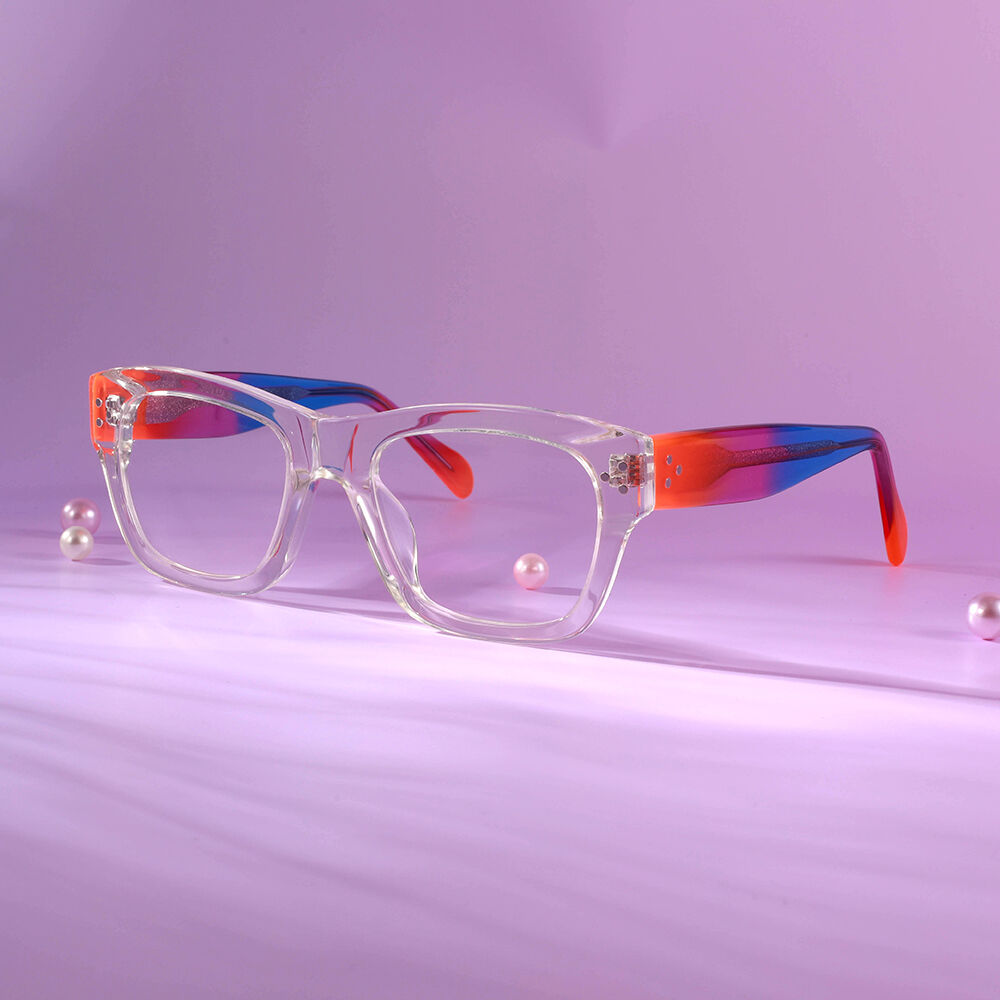 Fay Quadratische Klare Mehrfarbigeed Brille