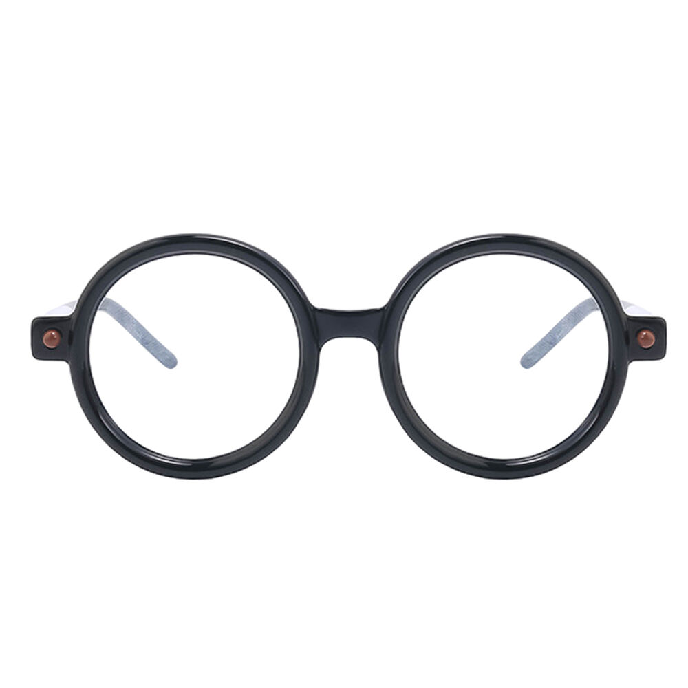 Ice Cream Round Black White Glasses