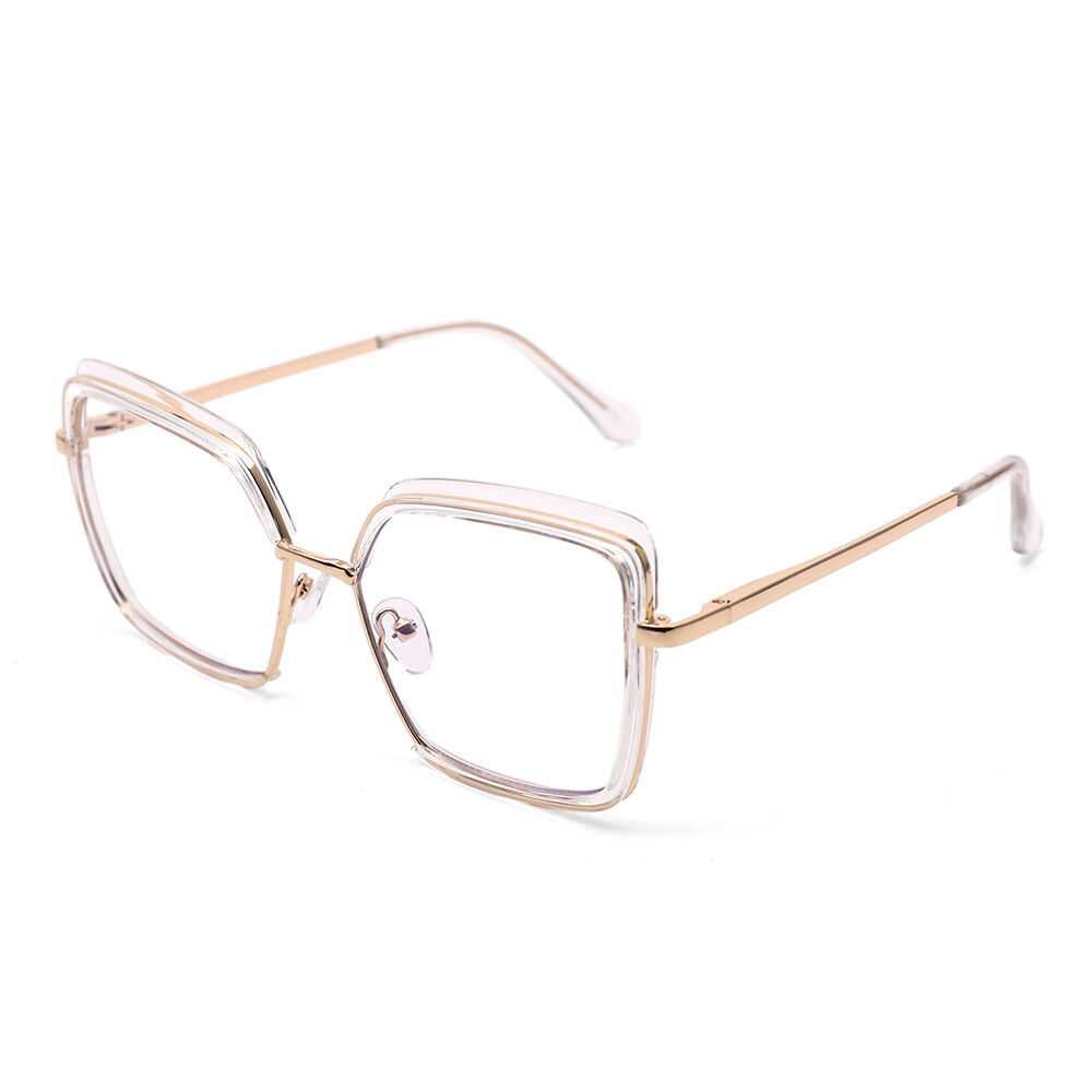 Deborah Geometric Clear Glasses