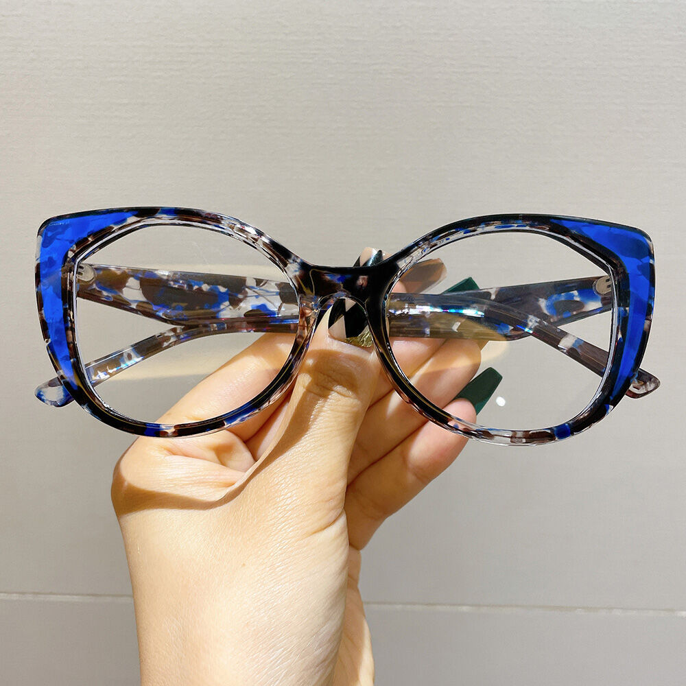 Moulton Cat Eye Blue Glasses
