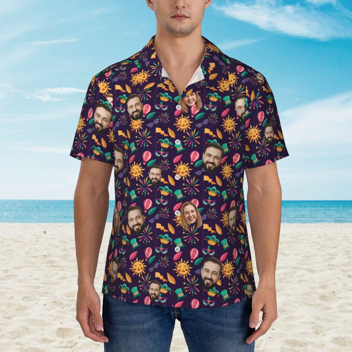 Custom Hawaiian Shirts for Couples Beach Vacations for Husband