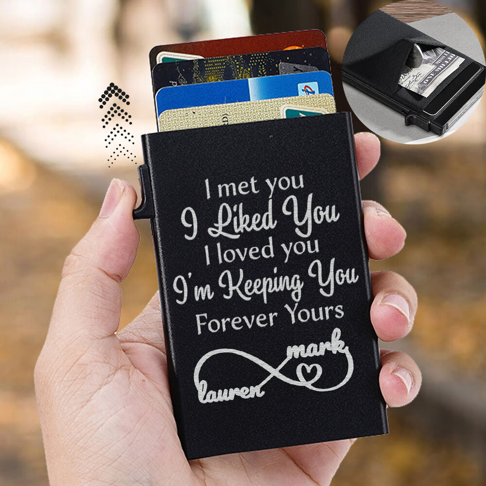 Personalized Pop-Up Card Holder with Name and Warm Words Sweet Gift for Him