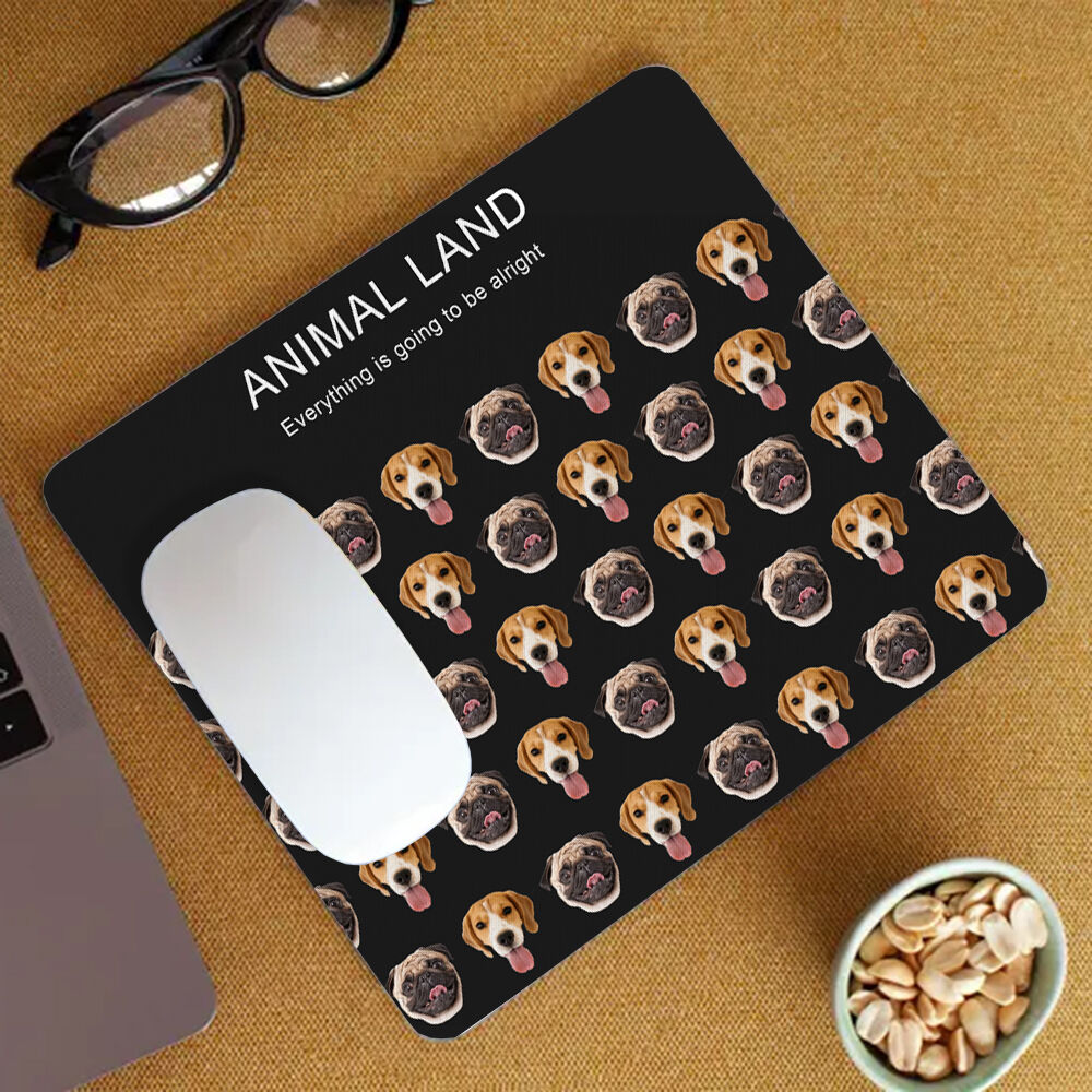 Personalized Picture Mouse Pad with Custom Text Stylish Gift for Pet Lover