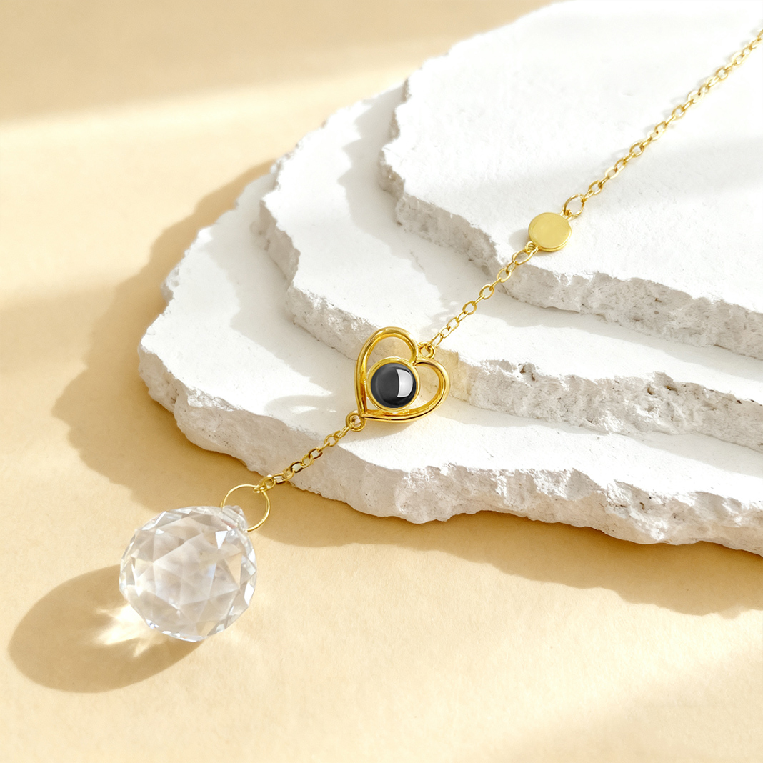 Adorno colgante con imagen de proyección en forma de corazón personalizado, regalo de Navidad para seres queridos.