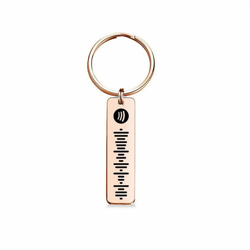 Scannable Spotify Code Custom Music Song Keychain for Boyfriend