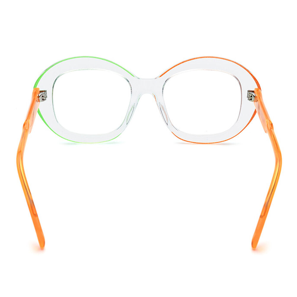 Lunettes de Vue Hayley Ovale Orange Vert