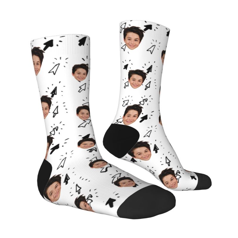 Customized Face Socks Printed with Children’s Photos Sweet Gift for Parents