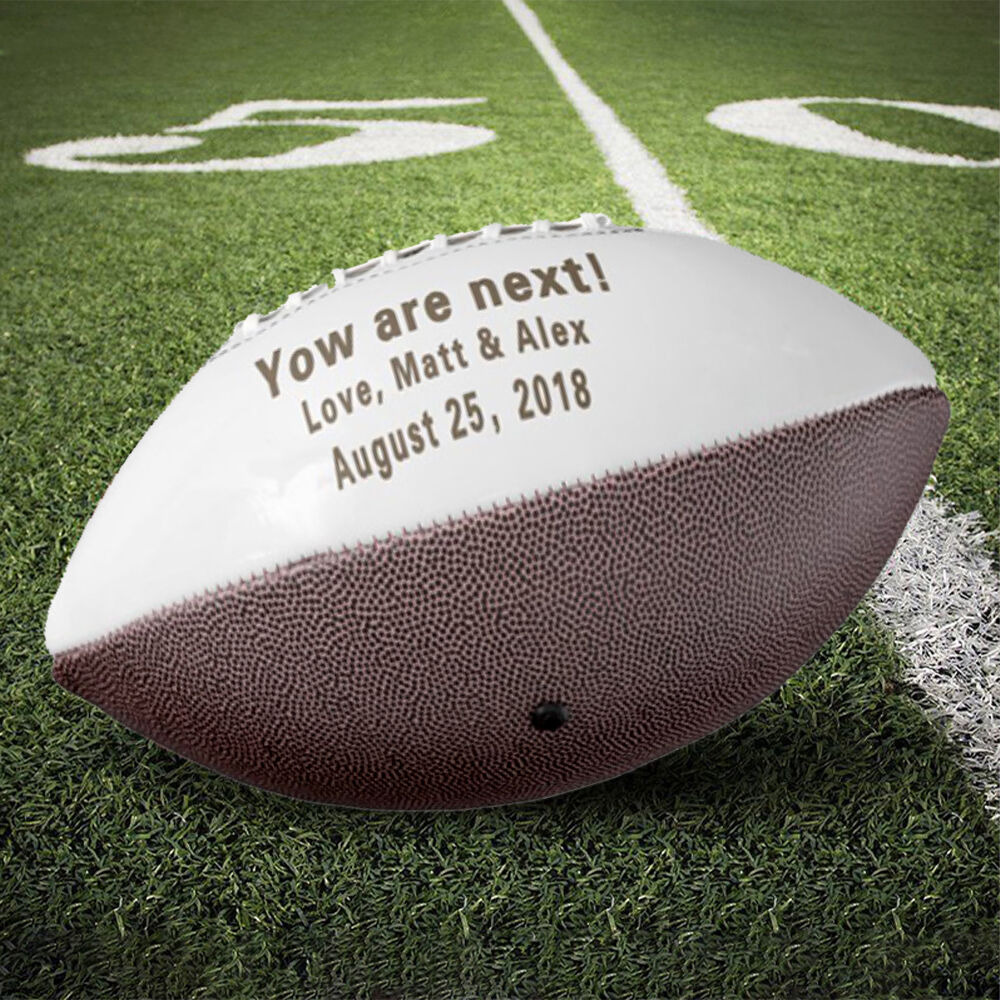 Personalized Football with Name and Other Text as a Gift for the Best Man at the Wedding