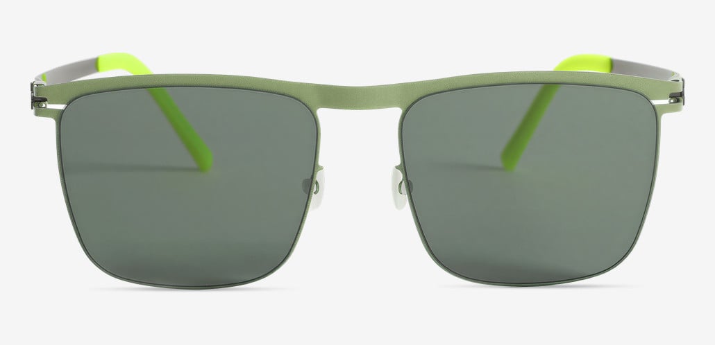 Beacher Green Aviator Sunglasses