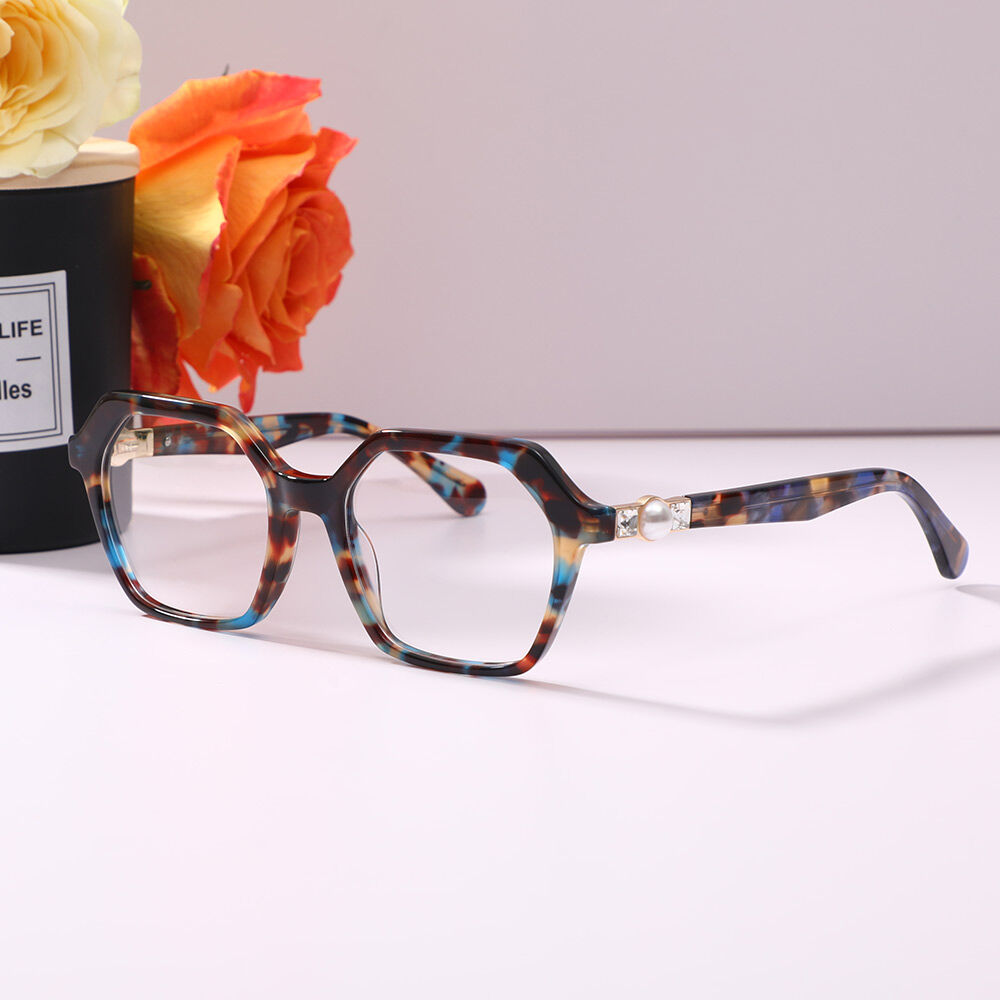Tonee Geometric Blue Glasses