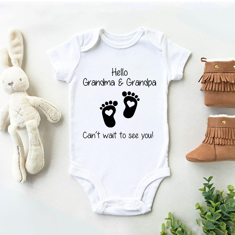 Gepersonaliseerd Baby Onesie aangepast bericht Schattige voetafdrukken ontwerp Warm Baby Shower cadeau voor familie