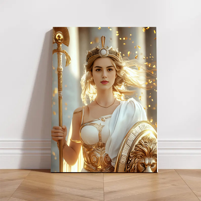 Personalized Goddess Of Wisdom Portraits with Custom Face Swap