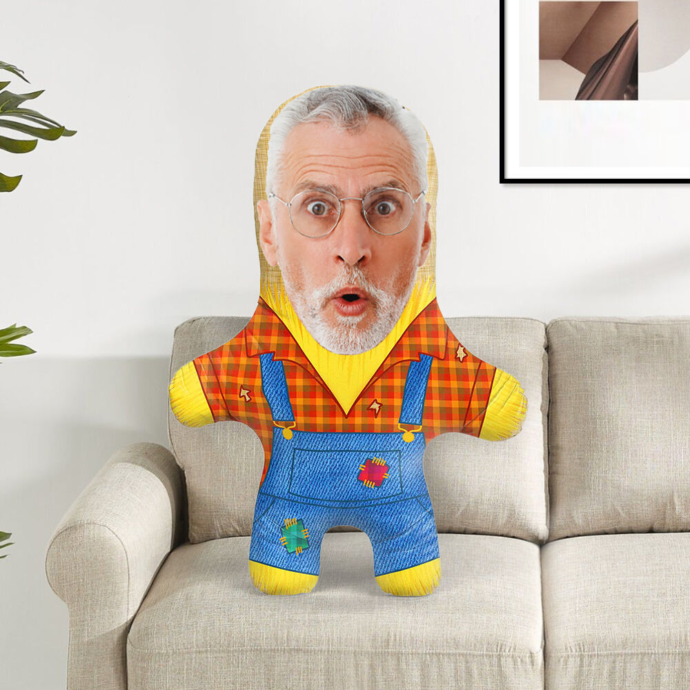 Custom Face Pillow Scarecrow Pillow Add Photo Creative Gift for Him