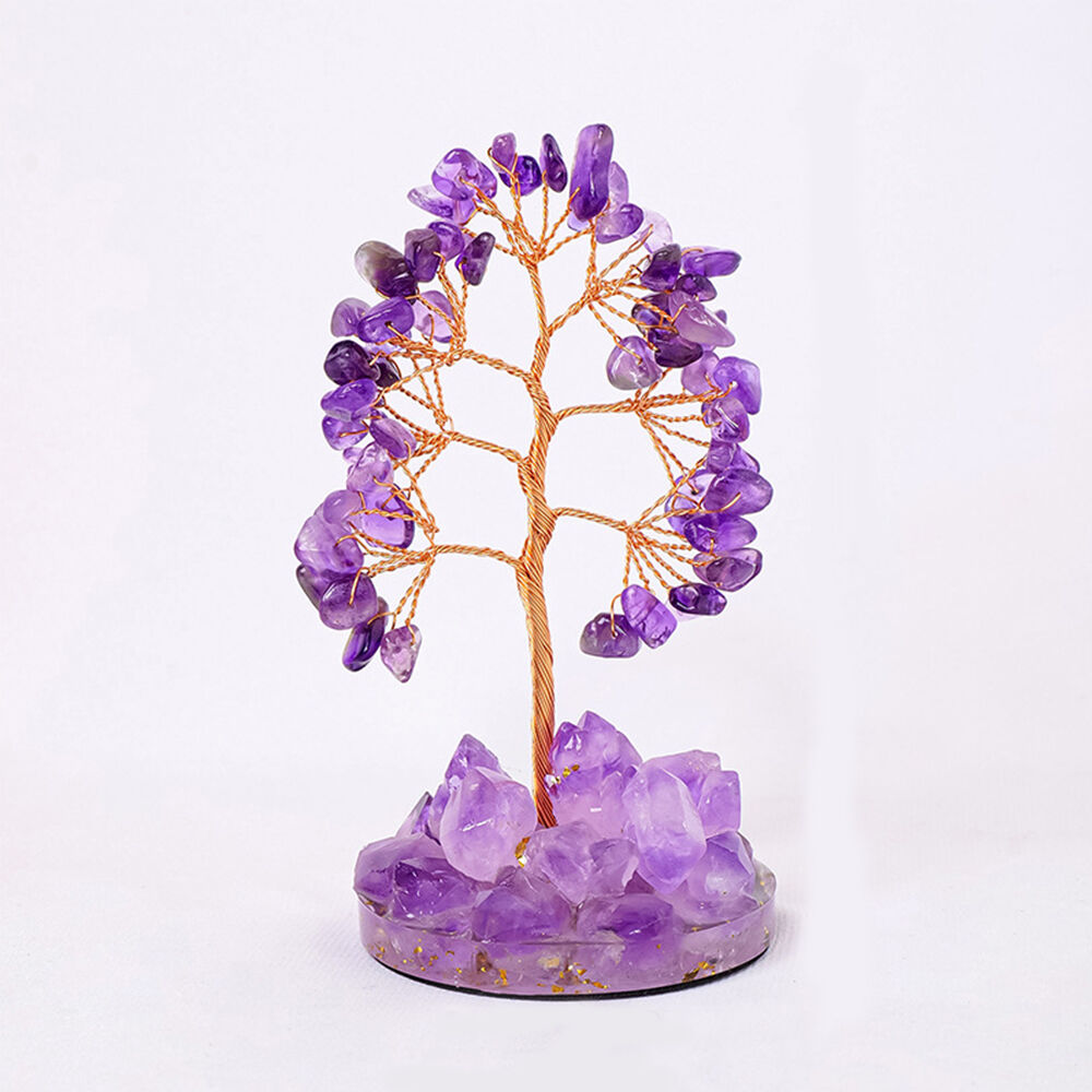 Crystal Fortune Tree Crystal Tooth Flower Tree Large Block of Raw Stone Base Deco for Friends