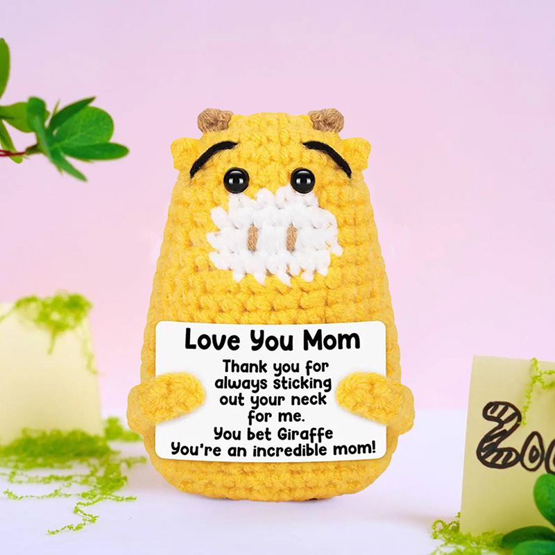 Handmade Crochet Giraffe Positive Doll Best Gift for Mom