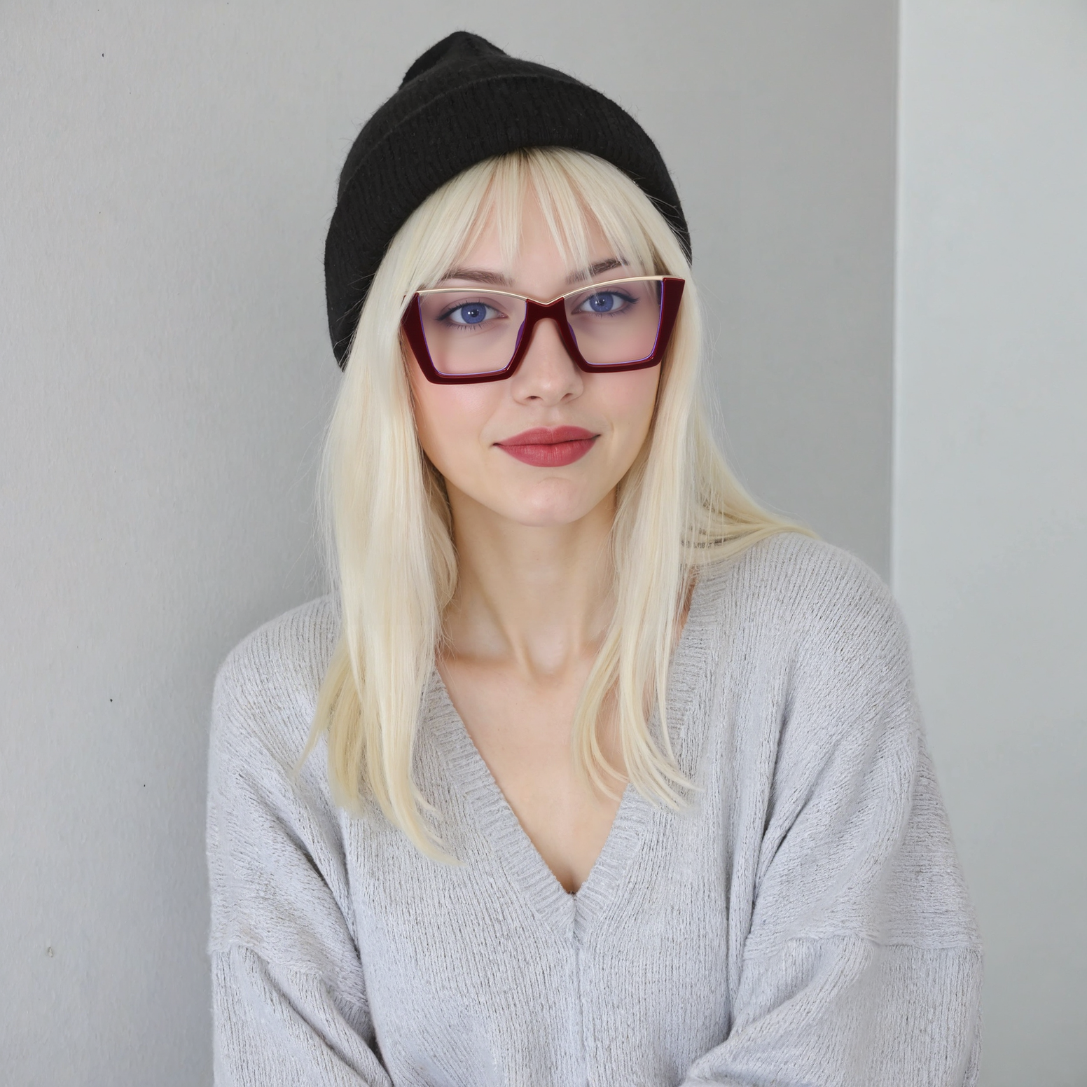 Johnson Cat Eye Red Glasses