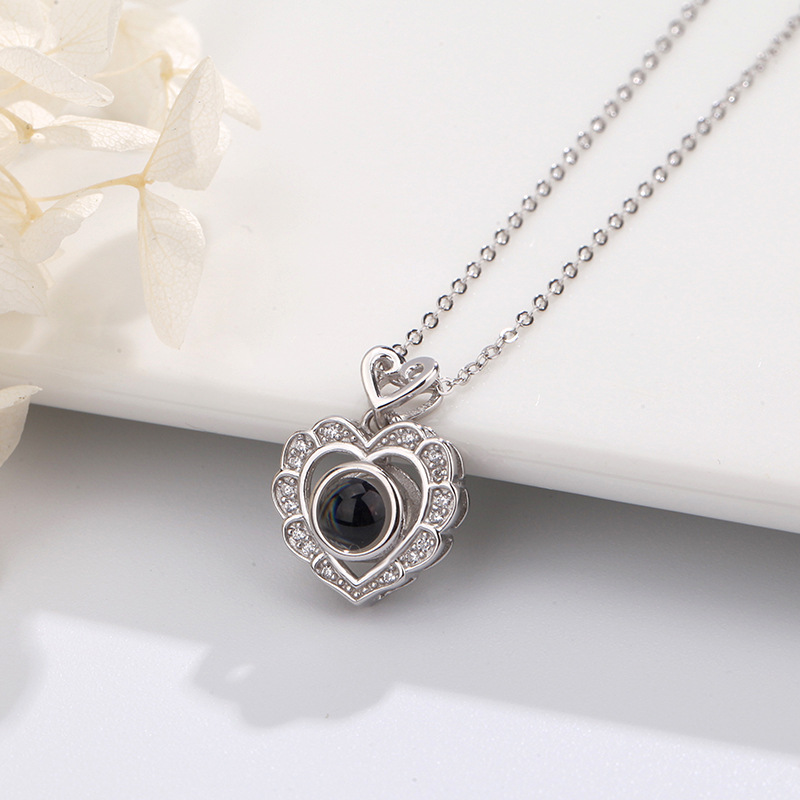 Collane Proiezione Foto Dentro con Ciondolo Cuore