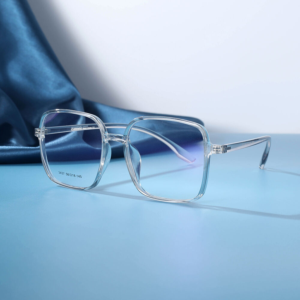 Visiona Square Clear Grey Glasses